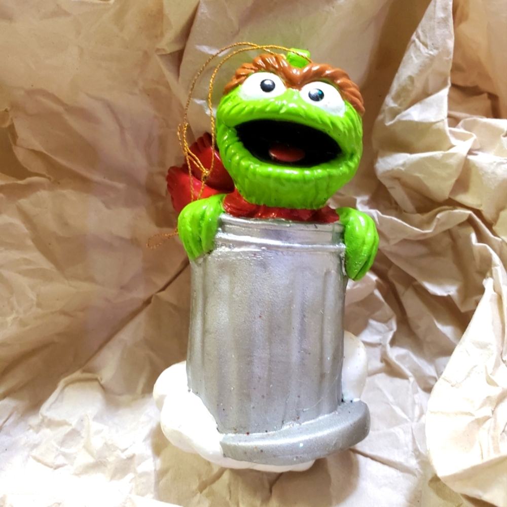 Vintage Oscar from Sesame Street holiday ornament